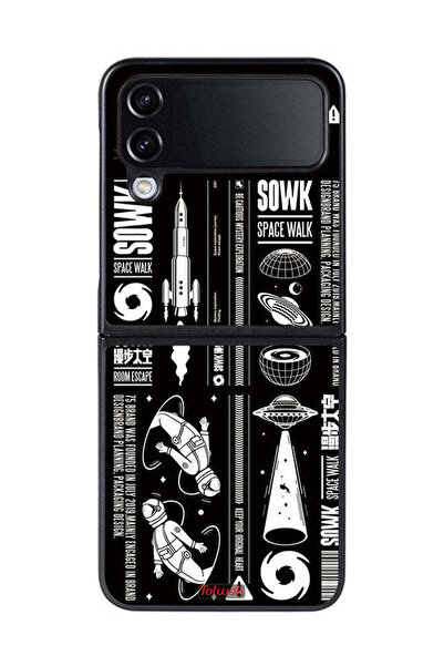 Tolwak غطاء حماية لهاتف Samsung Galaxy Z Flip 4، ملصق Sowk Space Walk