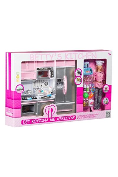 divendi-ro Set de joacă cu păpușă aragaz și bucătar, cu accesorii, plastic, v...