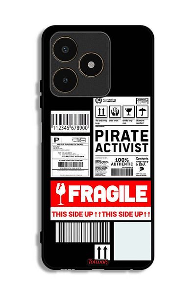 Tolwak Realme C53 Protective Case Cover Private Activist Fragile Sticker