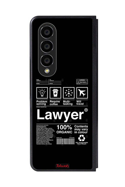 Tolwak غطاء حماية لهاتف Samsung Galaxy Z Fold 4 بملصق محامٍ