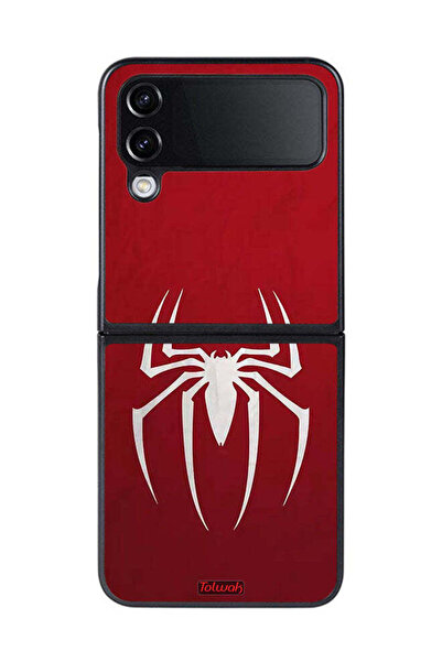 Tolwak غطاء حماية لهاتف Samsung Galaxy Z Flip 4 بتصميم Spider Icon