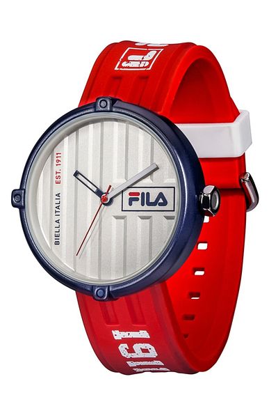 Fila ساعة تناظرية للبالغين للجنسين، حمراء 38-338-101، 40 مم