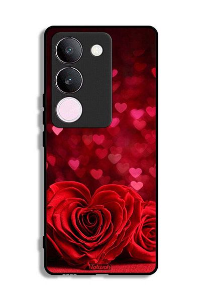 Tolwak vivo V29 Protective Case Cover Heart Flowers Abstract Art