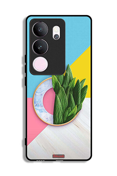 Tolwak غطاء حماية لهاتف فيفو V29 برو بنقشة أوراق تجريدية