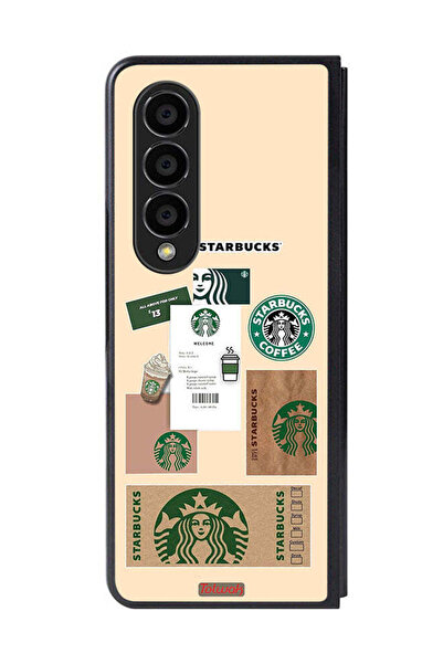 Tolwak غطاء حماية لهاتف Samsung Galaxy Z Fold 4 بملصق قهوة