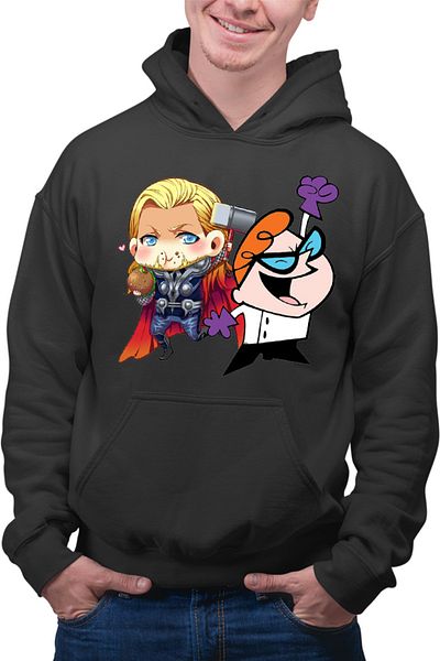 OEM Men's Hoodie Thor Dexter Cartoons Hero Genius