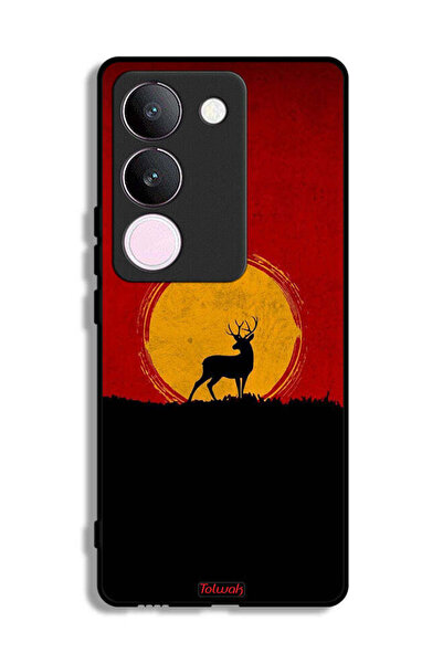 Tolwak غطاء حماية فيفو V29 بتصميم غزال وقمر