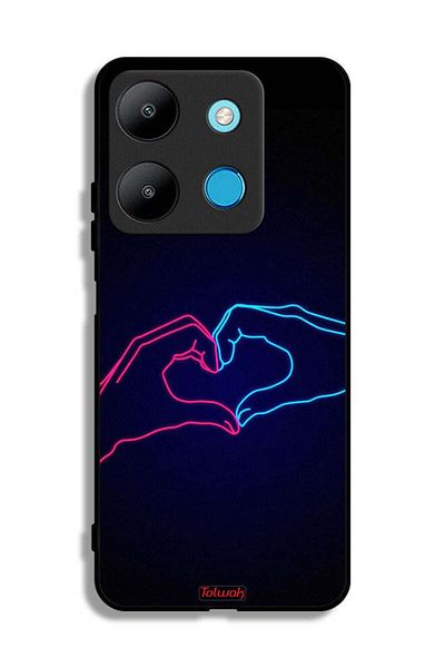 Tolwak Infinix Smart 7 Protective Case Cover Touching Hand Making Heart