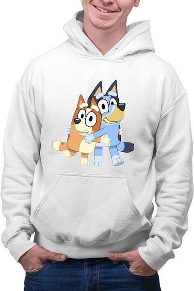 OEM Hanorac Barbati Bluey Hugging Dogs Animals Playful Adorable Disney