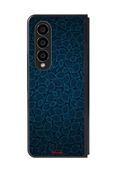 Tolwak غطاء حماية لهاتف Samsung Galaxy Z Fold 4 بنقشة أوراق فنية رقمية