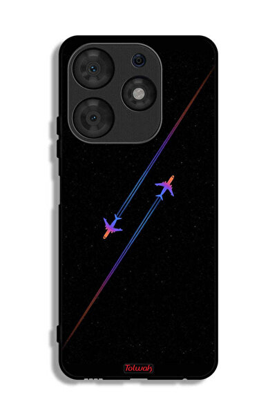 Tolwak Tecno Spark 10 Pro Protective Case Cover Airplanes Art