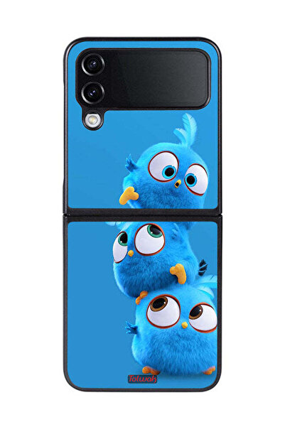 Tolwak غطاء حماية لهاتف سامسونج جالاكسي زد فليب 4 بنقشة طيور لطيفة