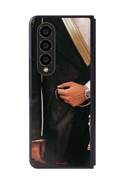 Tolwak غطاء حماية لهاتف سامسونج جالاكسي زد فولد 4 بتصميم عربي