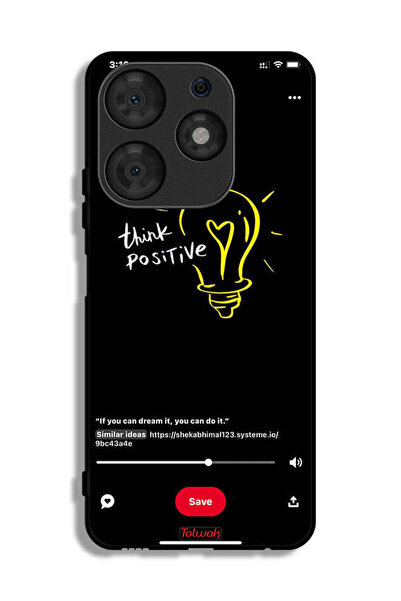 Tolwak Tecno Spark 10 Pro Protective Case Cover Think Positive