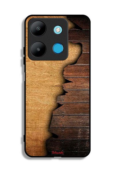 Tolwak Infinix Smart 7 Protective Case Cover Vintage Wood Pattern