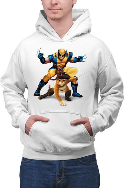 OEM Hanorac Barbati Shrek Puss in the Boots Wolverine Animals Speak Universal