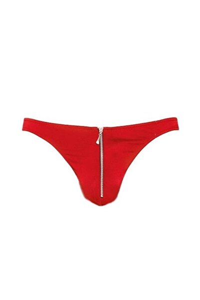 Softline Men's Red Zipper Thongs - Size M/L