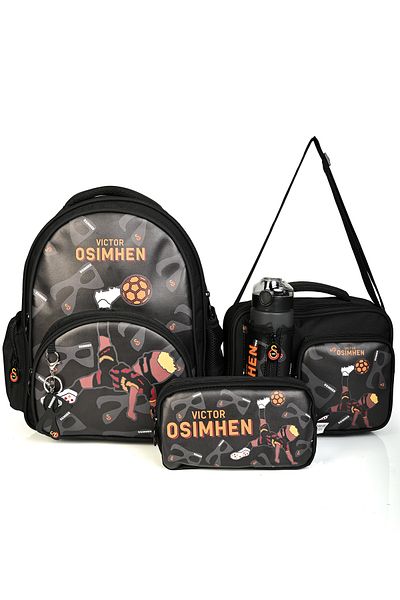 Galatasaray Victor Osimhen 4-Piece School Set (Backpack + Lunchbox + Pen Holder + Water Bottle)