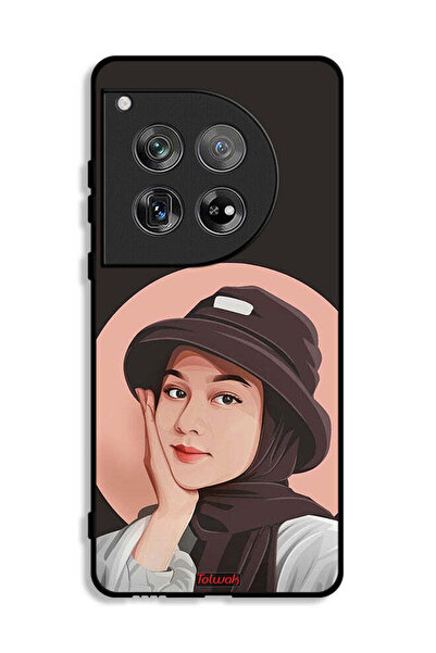 Tolwak غطاء حماية لهاتف OnePlus 12 بتصميم فتاة قبعة لطيفة ورسم فني
