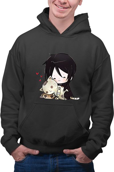OEM Hanorac Barbati Black Butler Sebastian Demon Love Cats