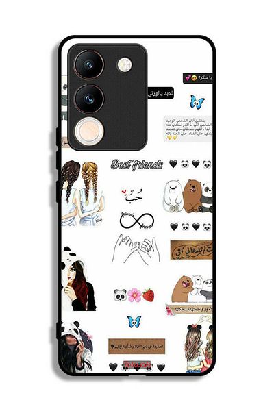 Tolwak vivo V29e Protective Case Cover Arabic Quotes And Stickers
