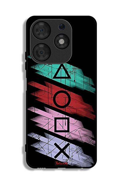 Tolwak Tecno Spark 10 Pro Protective Case Cover Squid Game Icons