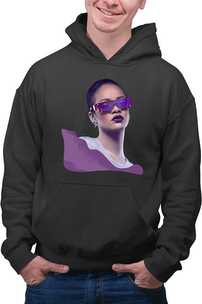 OEM Men's Hoodie Rihanna Purple Concept Fashion Artist Show Off
