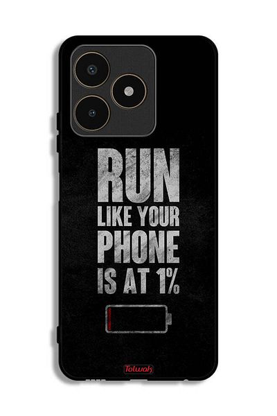 Tolwak Realme C53 Protective Case Cover Run Like Your Phone Is At 1 Percent
