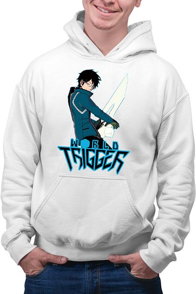 OEM Men's Hoodie World Trigger Mikumo Osamu Sword Weeb