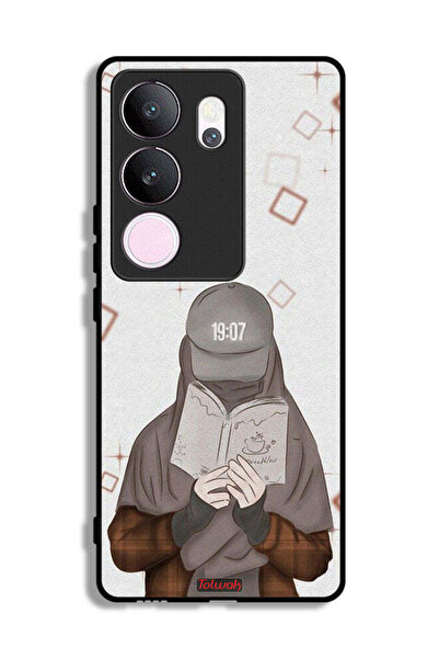 Tolwak غطاء حماية فيفو V29 برو بتصميم فتاة تقرأ الفن