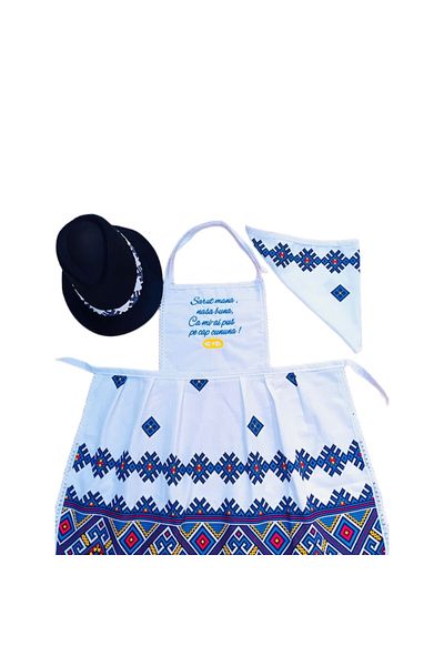 OEM Bride and groom apron set, 4 pieces, personalized with traditional motifs