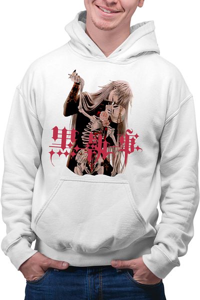 OEM Men's Hoodie Black Butler Undertaker Shinigami Kill Manga