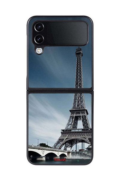 Tolwak Samsung Galaxy Z Flip 4 Protective Case Cover Eiffel Tower