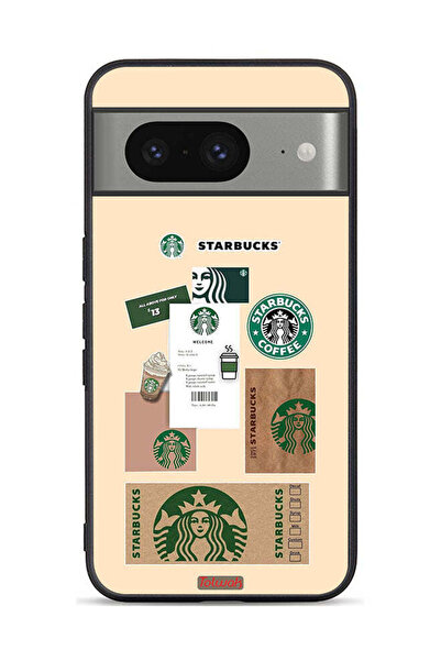 Tolwak Google Pixel 8 Protective Case Cover Coffee Sticker