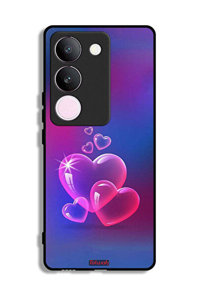 Tolwak غطاء حماية لهاتف فيفو S17 بنقشة قلوب الماء