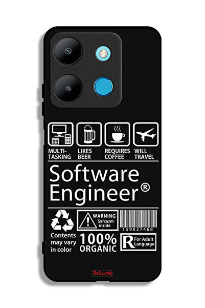 Tolwak غطاء حماية لجهاز Infinix Smart 7، ملصق مهندس برمجيات