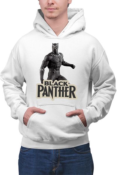 OEM Men's Hoodie Black Panther Vintage Logo Movie Universe Cartoon