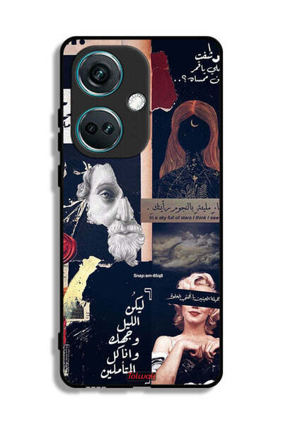 Tolwak غطاء حماية لهاتف OnePlus Nord CE3 بعبارات عربية ووجوه مقطوعة