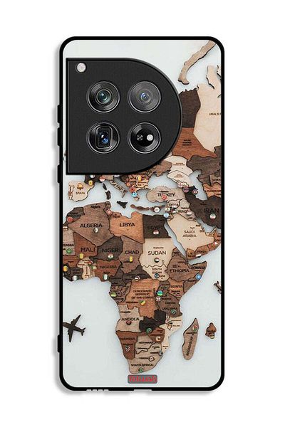 Tolwak OnePlus 12 Protective Case Cover World Map Art