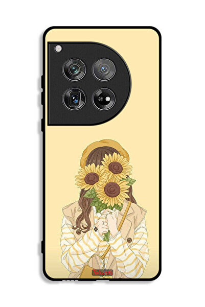 Tolwak غطاء حماية لهاتف OnePlus 12 بغطاء وجه مزين برسومات عباد الشمس