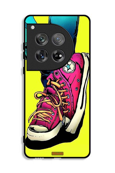 Tolwak OnePlus 12 Protective Case Cover Canva Shoes Art