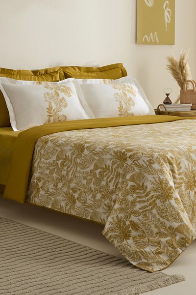 Karaca Home Orla 100% Cotton Single Duvet Cover Set Yellow