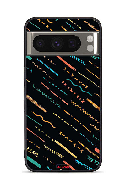 Tolwak غطاء حماية لجهاز Google Pixel 8 Pro بنمط خطوط X مجردة