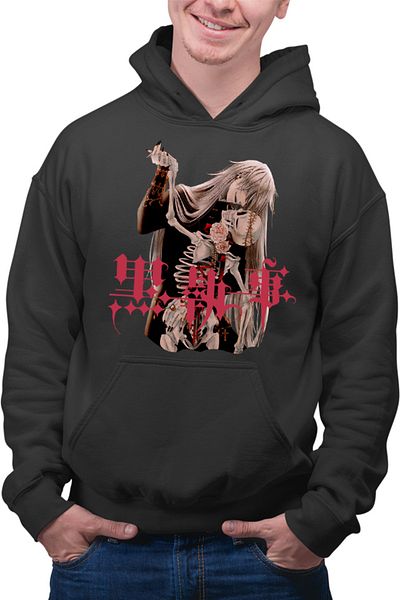 OEM Men's Hoodie Black Butler Undertaker Shinigami Kill Manga