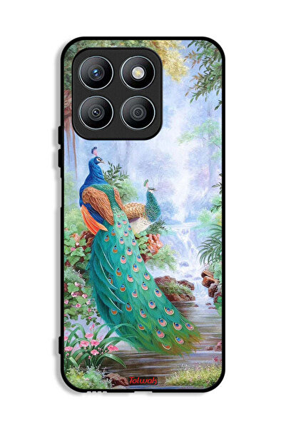 Tolwak غطاء حماية لهاتف Honor X8b بنقشة الطاووس
