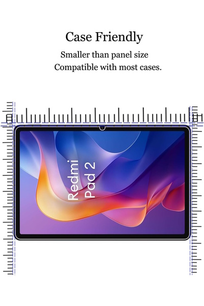 m.tk moveteck Xiaomi Redmi Pad 2 11 بوصة 2025 متوافق مع واقي الشاشة زجاج شفاف نانو مرن غير قابل للكسر زجاج لوحي 9H