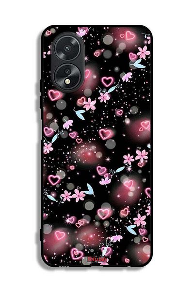 Tolwak Oppo A38 Protective Case Cover Small Hearts And Flowers
