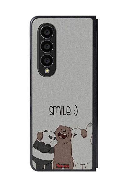 Tolwak غطاء حماية لهاتف سامسونج جالاكسي زد فولد 4 بطبعة ابتسامة الأصدقاء