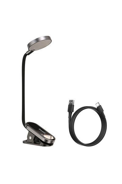 Baseus Mini lampka lampa LED do czytania ekranu z klipsem szary