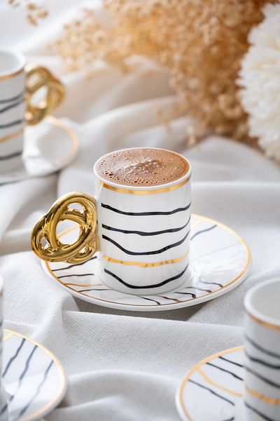 ACAR Lucetta Coffee Cup Set for 6 People - 90 ml